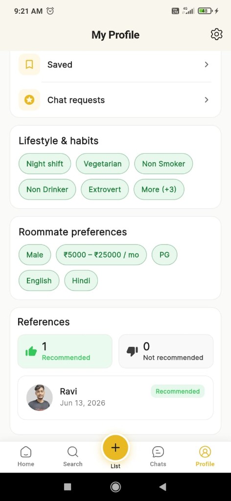 Jublet references section with recommend counts
